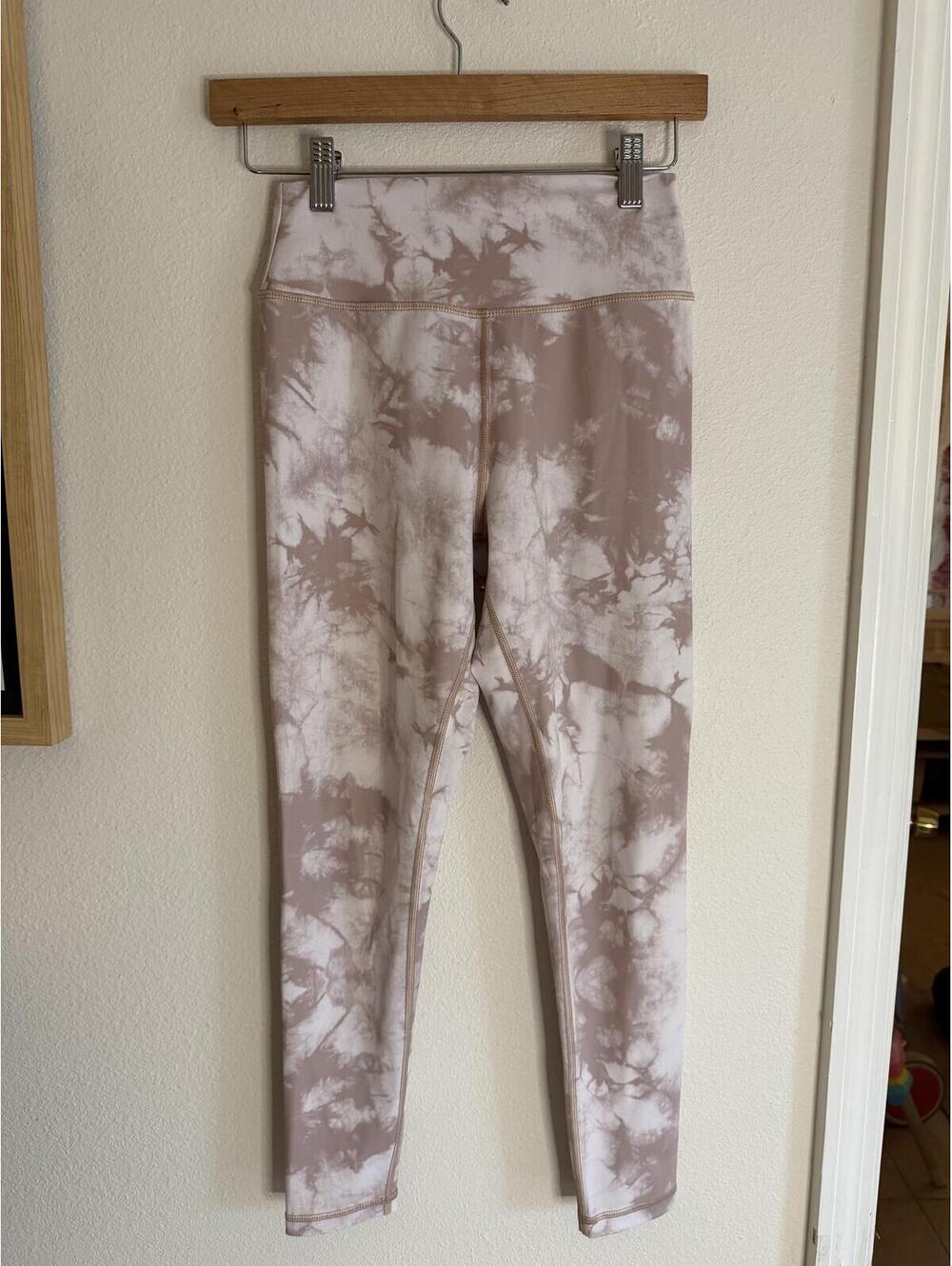 Kavala Collective Blush Tie Dye High Rise Leggings Size Small Pink Mauve